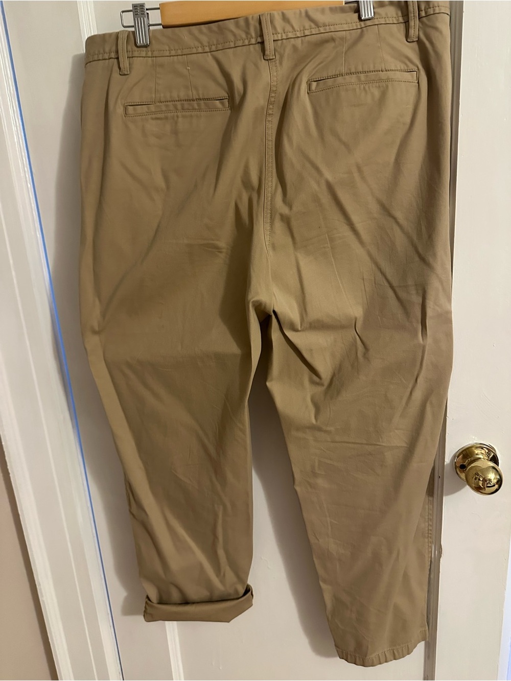 Talbots Relaxed Chino Ankle Pants - Tan - Picture 3 of 5